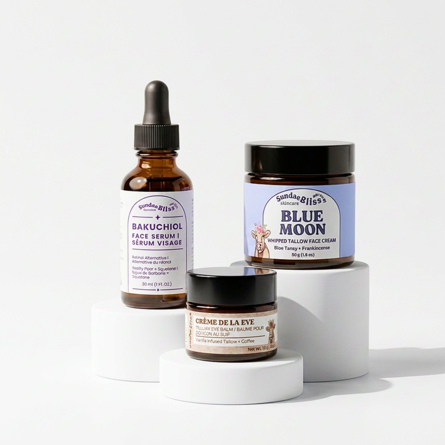 Powerhouse Trio - Bakuchiol Face Serum + Tallow Eye Cream + Blue Moon