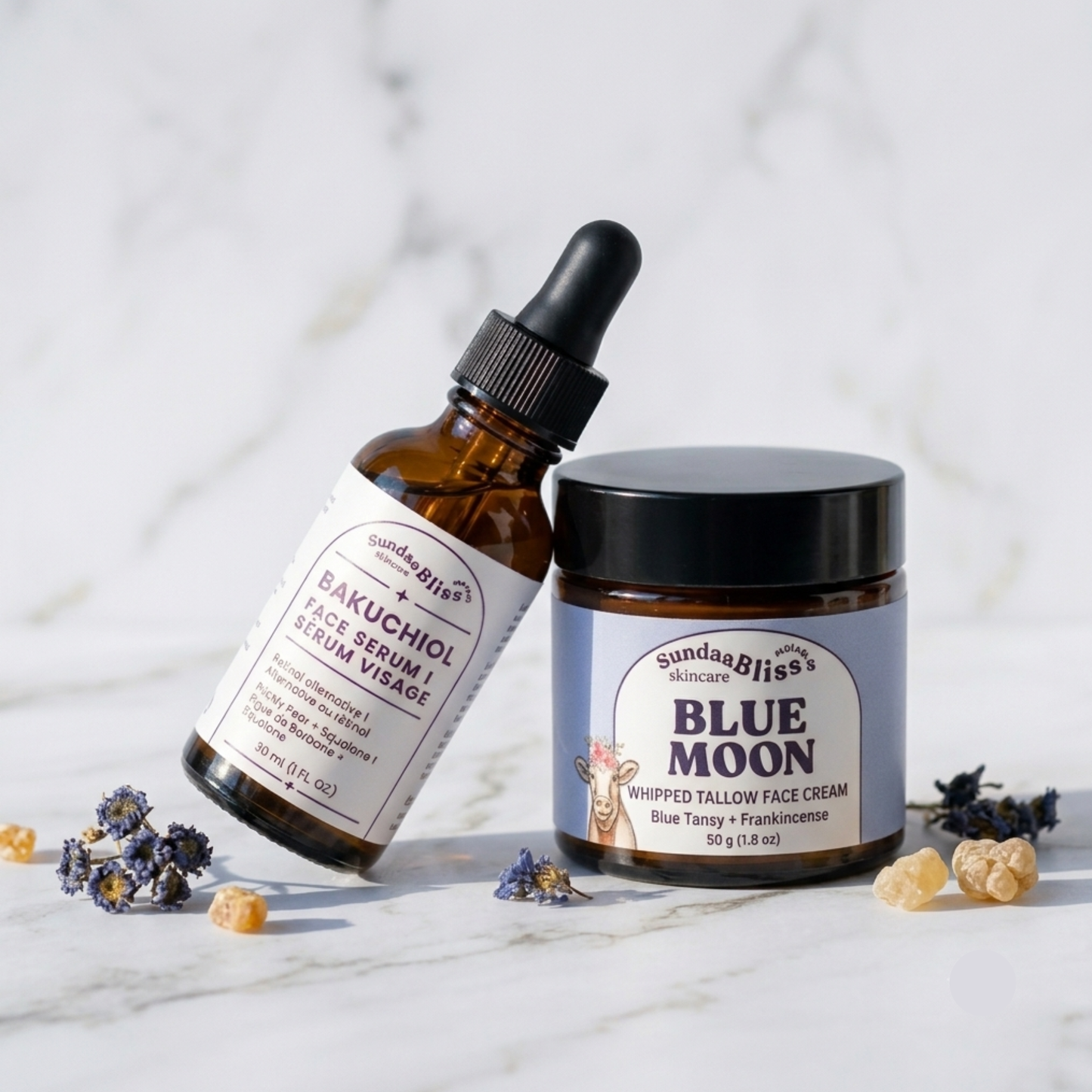 Retinol Reset Duo - Blue Moon Tallow + Bakuchiol Face Serum