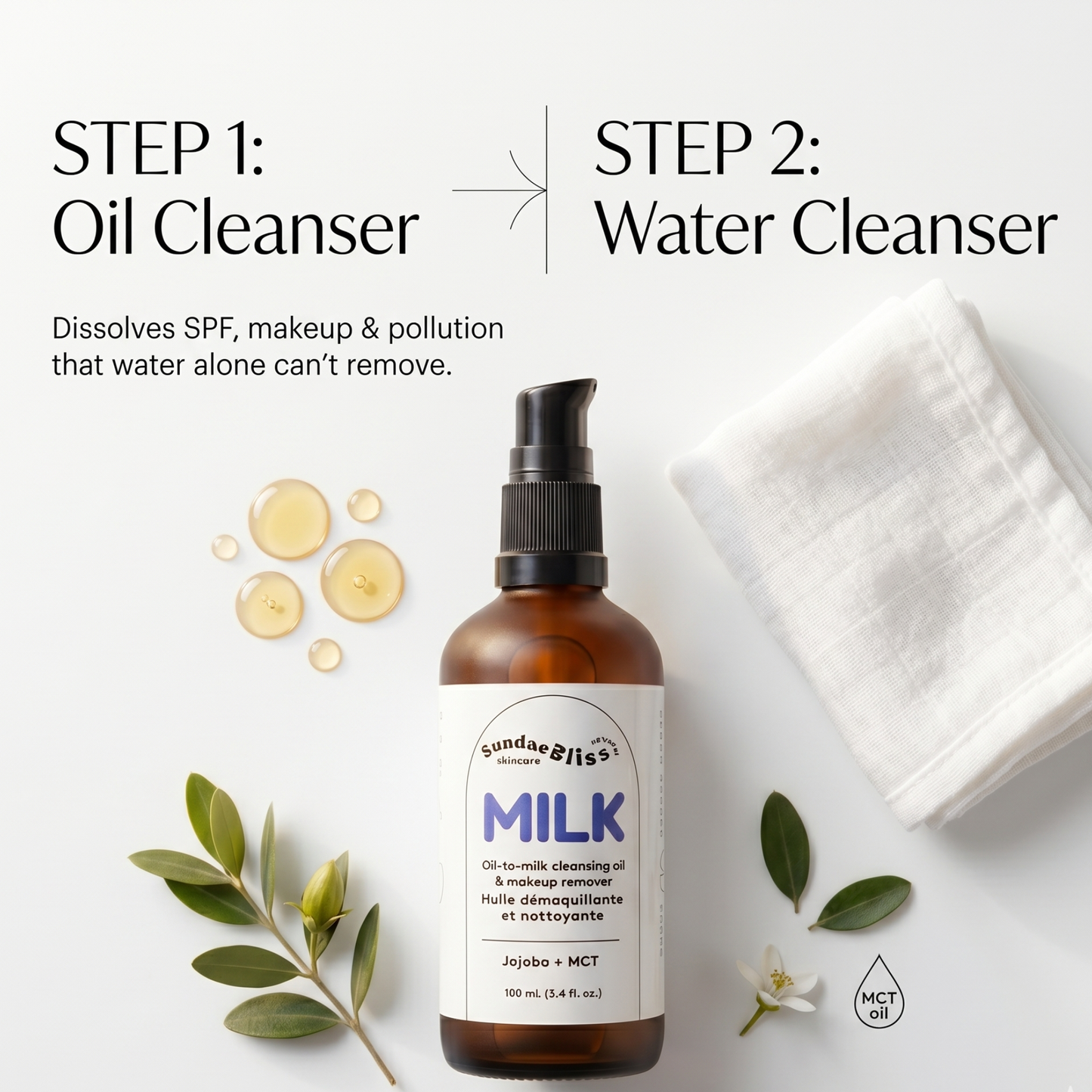 Sundae Bliss Milk Cleanser | Oil-to-Milk Double Cleanser