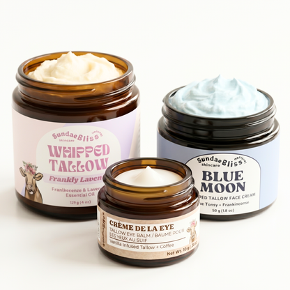 Sundae Bliss Trio - Blue Moon + Crème de la Eye + Tallow  Body Whip