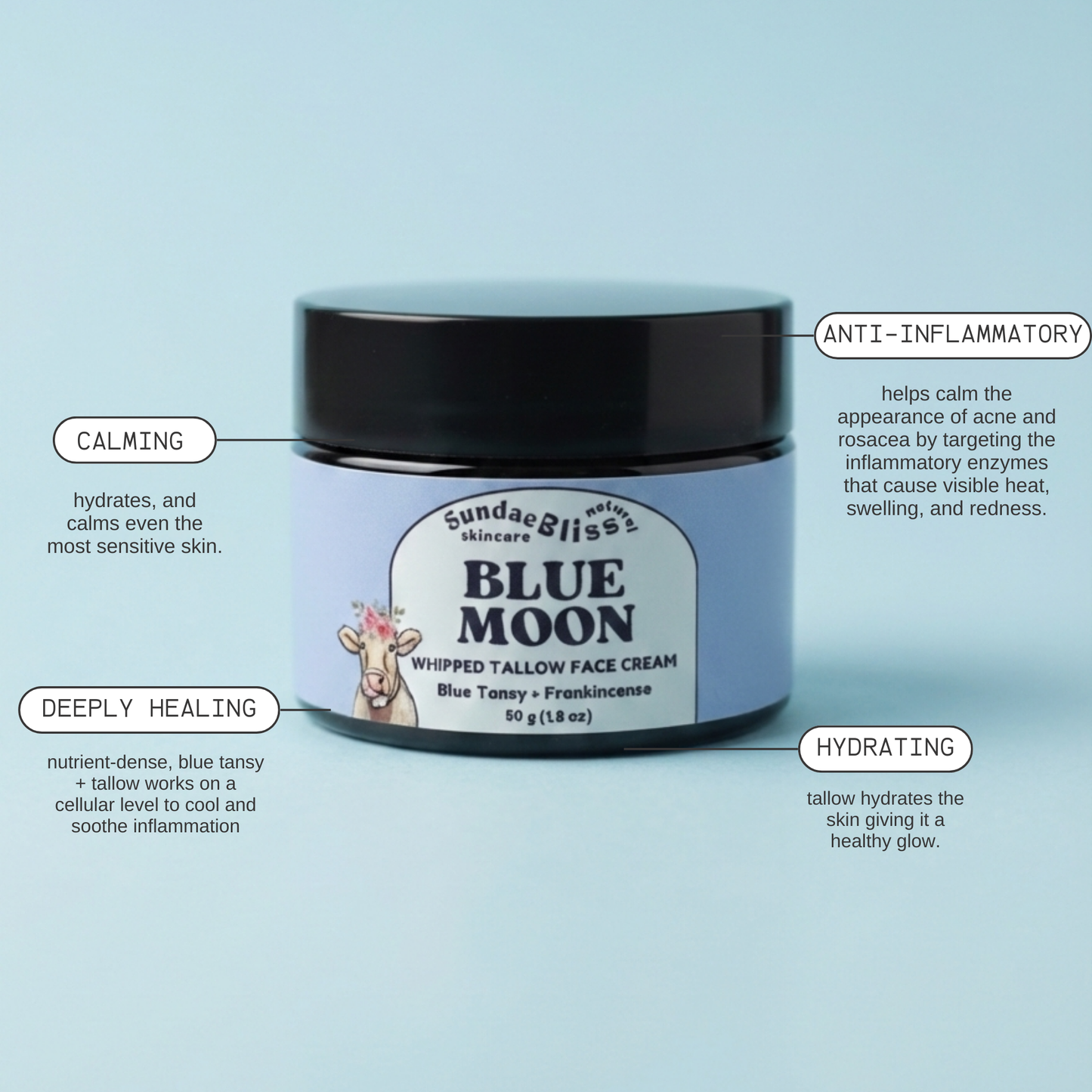 Blue Moon Whipped Tallow Face Cream