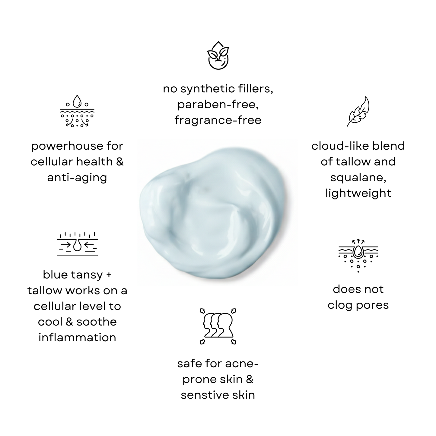 Blue Moon Whipped Tallow Face Cream