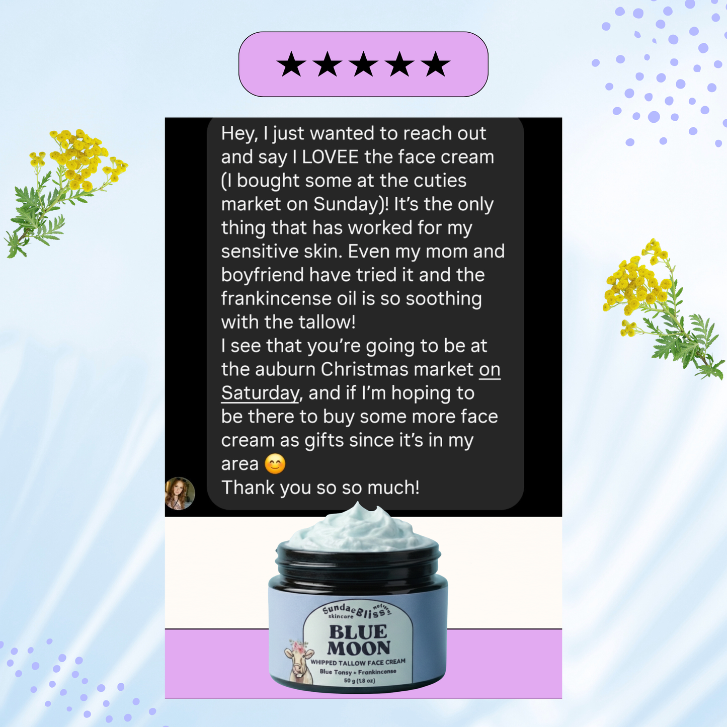 Blue Moon Whipped Tallow Face Cream